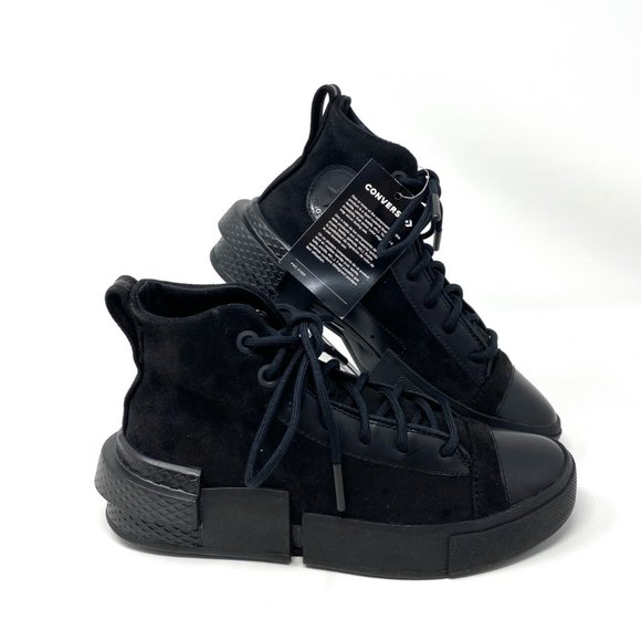 Converse CTAS DISRUPT CX Black Canvas Hi Casual Suede Shoes Women Size 5 168582C - Picture 2 of 10